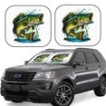 thumbnail image 1 of Saiise Big bass fish for Foldable Car Sun Shades (2-Pack) Offer Sun Protection with an Easy-fold Design for Convenient Windshield Shading-Medium, 1 of 6