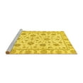 thumbnail image 2 of Ahgly Company Machine Washable Indoor Square Oriental Yellow Traditional Area Rugs, 8' Square, 2 of 4