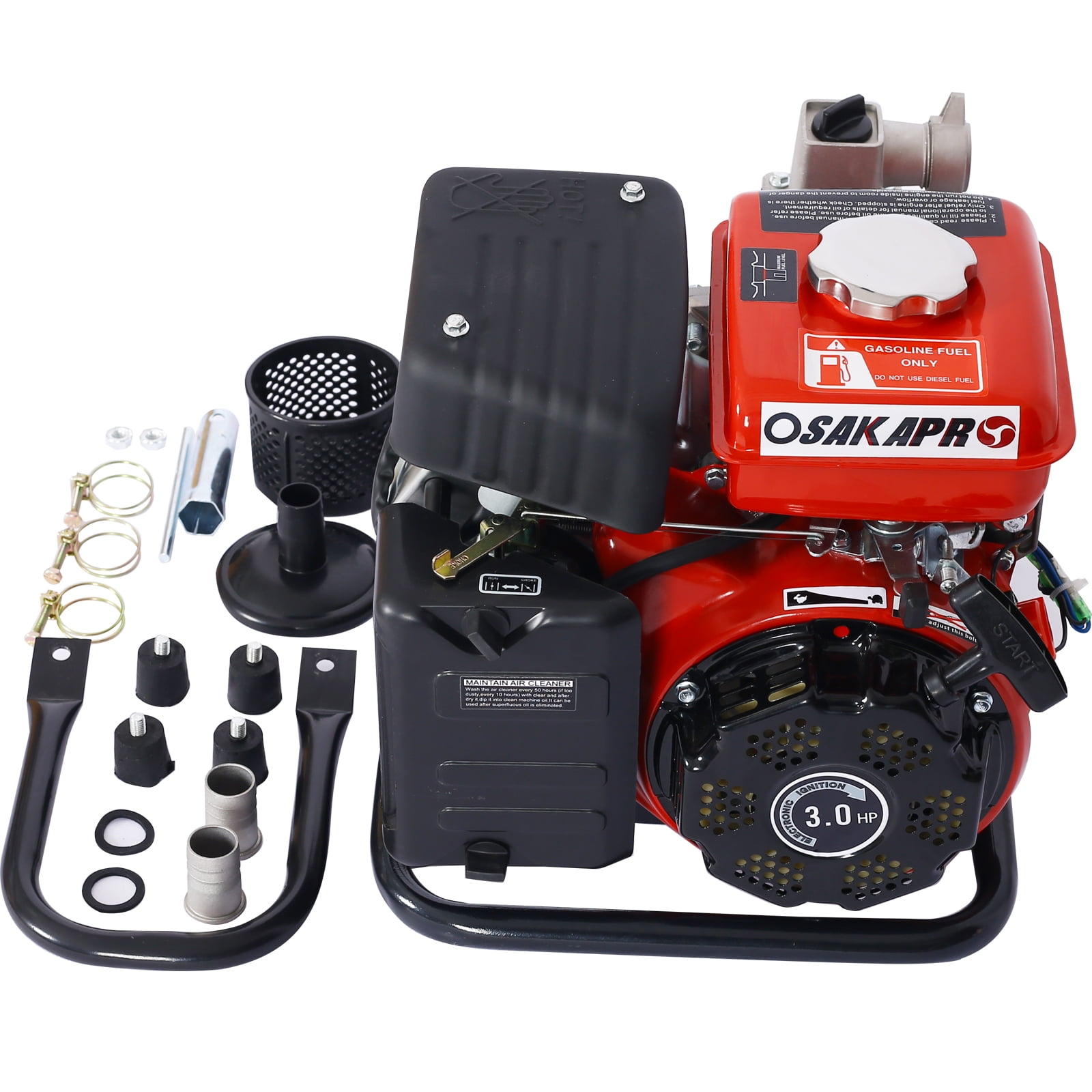 Huloretions Shallow Well Pump,Gas Powered Water Transfer Pump,Portable Petrol Well Pump For Garden Farm Irrigation,powerful 3HP 79.8cc 4-Stroke Engine 3 Horsepower Garden Pump