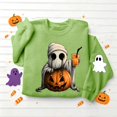 thumbnail image 5 of Edvintorg Crewneck Sweatshirts Women Long Sleeve Sweat Shirts Halloween Printed Pullover Sweatshirt Fall Winter Clothes for Women S-2XL Green, 5 of 5