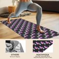 thumbnail image 4 of Black Cartoon Unicorn Rainbow Pattern Hot Yoga Mat Towel Non Slip for Hot Yoga - Quick-Drying Yoga Mat Cover with 4 Corner Pockets with Travel Bag - Hot Yoga Towel Non Slip 74"x26", 4 of 6