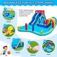 thumbnail image 5 of Yaheetech Double Lane Inflatable Water Slide for Kids, Blue, 5 of 8