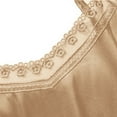 thumbnail image 5 of Holzkary Women's Lace Silk Satin Pajama Tank Tops V Neck Camisole Soft Spaghetti Strap Tops Loose Sleepwear Lace Suspenders Are Designed Sense Of Wearing A New Summer Plus Size Back Suit Beige L, 5 of 5