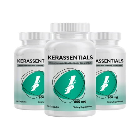 (3 Pack) - Kerassentials, Kerassentials Capsules For Hair Skin & Nails