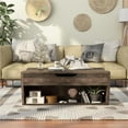 thumbnail image 5 of Furniture of America Edwards Wood Lift-Top Coffee Table in Reclaimed Oak, 5 of 16