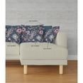 thumbnail image 4 of 28" X 28" Floral Blue And Pink Broadcloth Floral Throw Pillow, 4 of 5