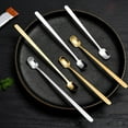 Stainless Steel Square for Head Spoon Long Handle Stirring Spoons