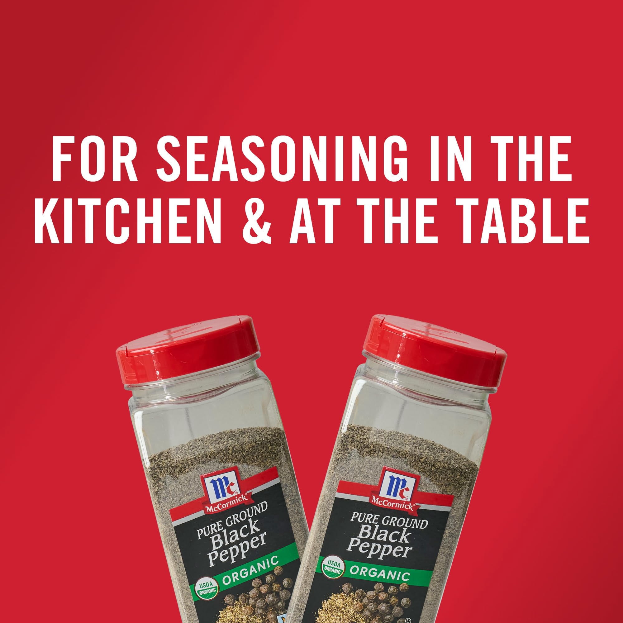 McCormick Organic Pure Ground .. Black Pepper, 12 oz