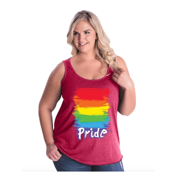 Women's Plus Size Tank Top - Rainbow Pride