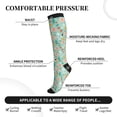 thumbnail image 2 of Sikiie Elephant and Flowers 1 Pairs Compression Socks for Men and Women 15-20 mmHg Running Support Socks, 2 of 7