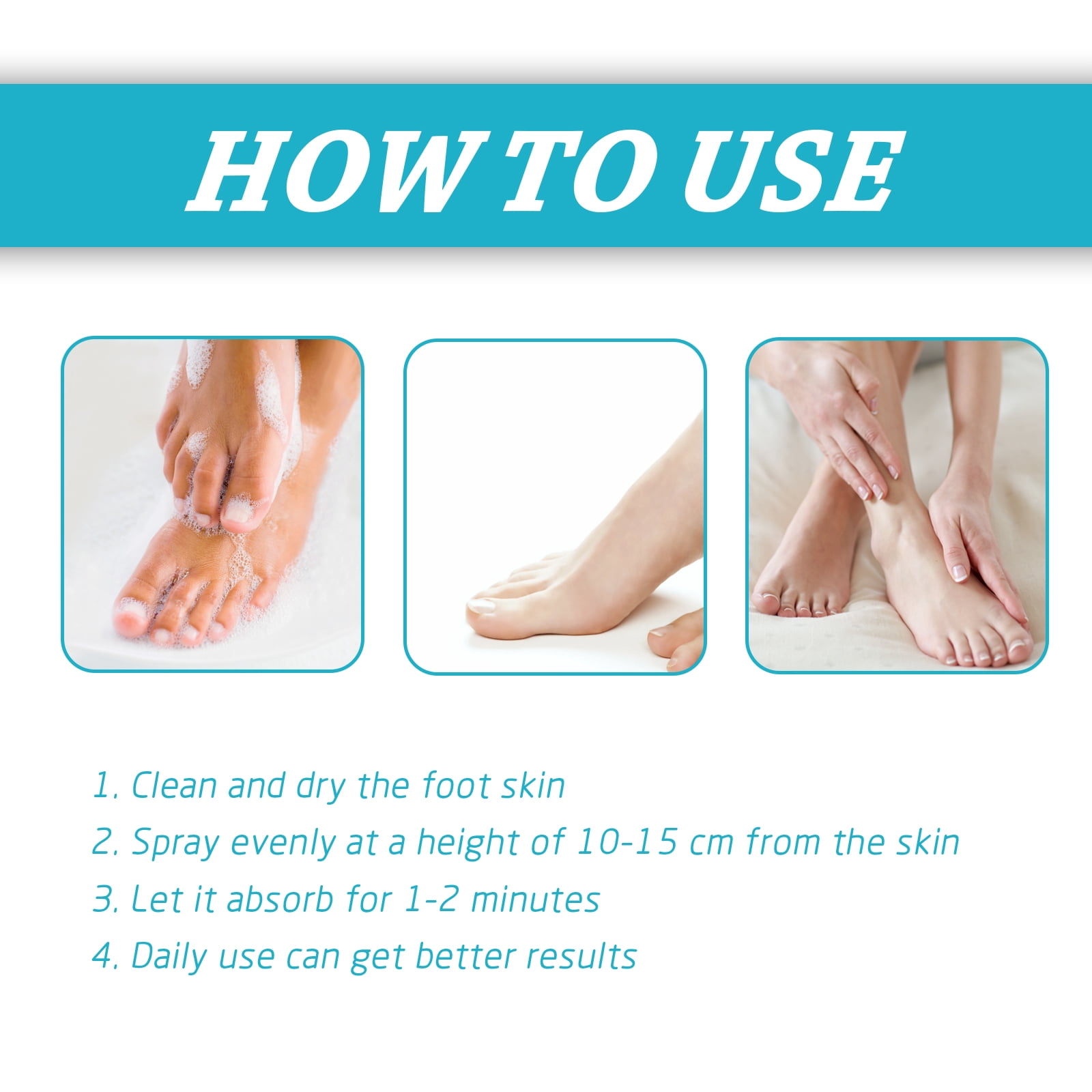 Alvantor Daily Moisturizing Foot Spray for Dry Cracked Skin and Nails, Antifungal Nourishing Care, 1.01 fl. oz