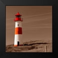 thumbnail image 2 of PhotoINC Studio 15x15 Black Modern Framed Museum Art Print Titled - Red and White Lighthouse, 2 of 5