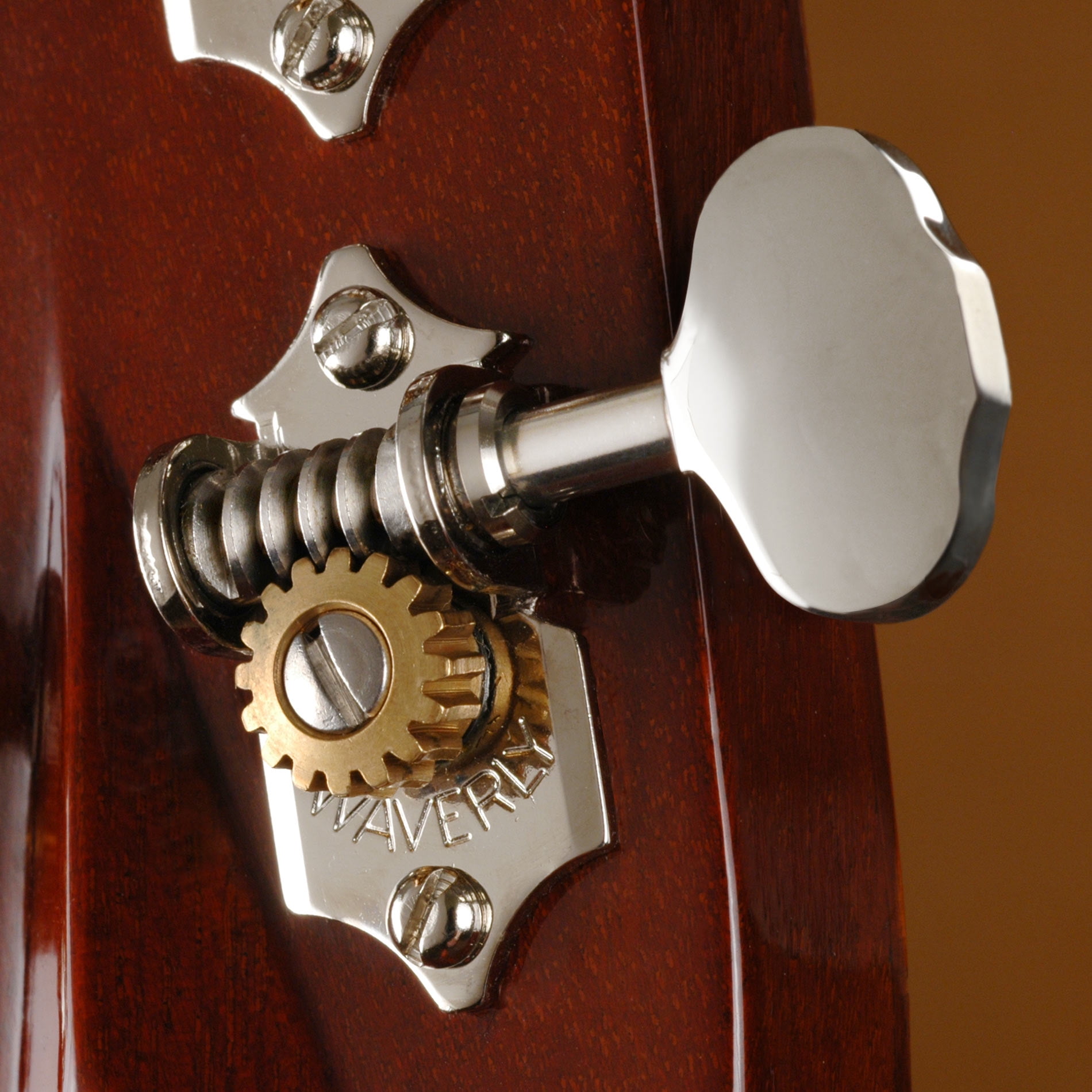 Waverly Guitar Tuners with Butterbean Knobs for Solid Pegheads.