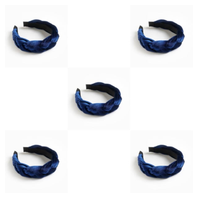 Qarigey Trenza velour diadema ancha mujer pelo aro cabeza banda boda Type5 NO5