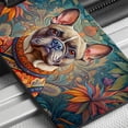 thumbnail image 6 of French Bulldog Frenchie Dog French Bohemian Art Faux Leather Travel Luggage Tag, 6 of 7