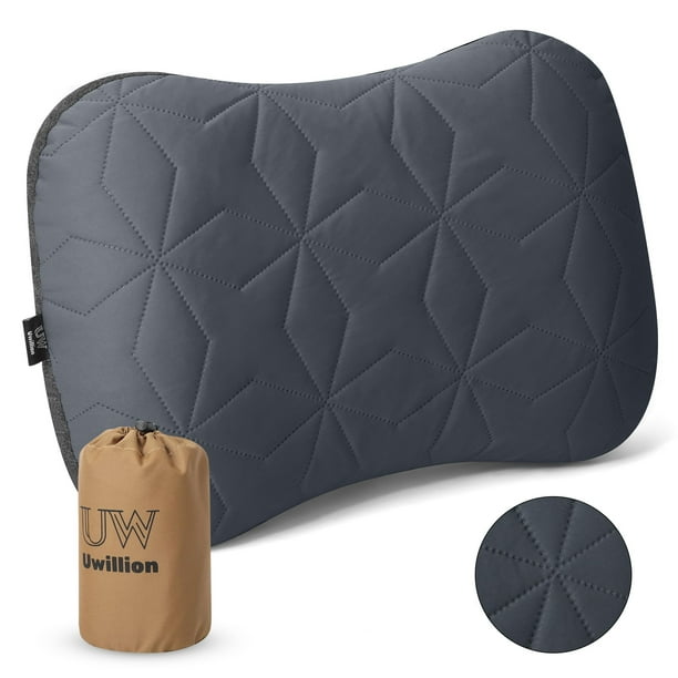 Almohada inflable para acampar UWILLION ultraligera con funda extraíble