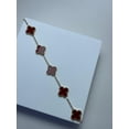 thumbnail image 2 of Pulsera Trébol Enchapado Oro 18k Acero Inoxidable Unisex Rojo, 2 of 3