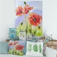 thumbnail image 2 of Designart ' Blossoming Poppies At Dawn ' Traditional Canvas Wall Art Print, 2 of 4