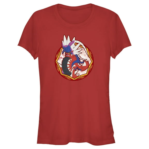 Junior's Pokemon Koraidon Circle  Graphic Tee Red 2X Large