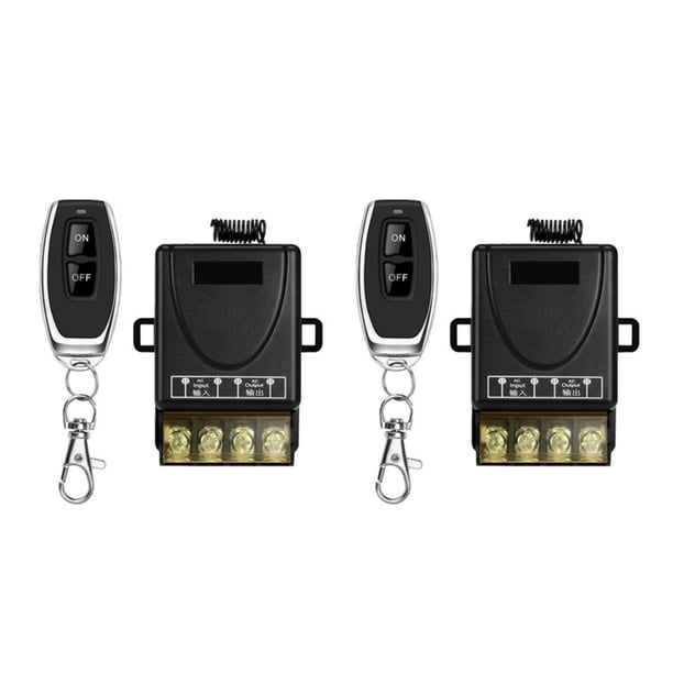 2X Interruptor de Control Remoto de Bomba de Agua de 433 MHz 220 V, Módulo Receptor de 1 Canal 30A