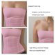 thumbnail image 5 of Tubo superior Sin tirantes sin mangas escote recto Casual Básico Color puro Verano Tubo superior Rosa L, 5 of 6