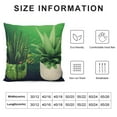 thumbnail image 5 of Nawypu  Green Succulent Plant Throw Pillow Cover Summer Tropical Cactus Potted Leaf Peace Joy Love Modern Home Decor Pillow Cases Botanical&nbsp;Cushion Cover for Sofa Couch, 5 of 5