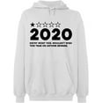 thumbnail image 2 of OXI Hoodie Sweatshirt - 2020 Bad Rating, Basic Casual Hoodie for Men's and Women Fleece Hoodie Long Sleeve - White X-Large, 2 of 3