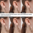 thumbnail image 6 of Tilga Sterling Silver Hoop Earrings Large Silver Hoop Earrings for Women Lightweight Big Hoops Earring Hypoallergenic Thin Hoops Earring for Women 30/40/50/60/65/70MM, 6 of 6