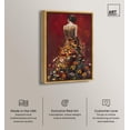thumbnail image 2 of Dress in Fall Bloom Canvas Inspiring Women Protraits by Art Remedy, Gold Frame, 24" x 36", 2 of 7