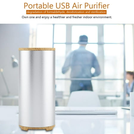 EECOO Portable USB Air Purifier Cleaner Room Office Desktop Ozone Deodorization Sterilization Device,Portable Air Cleaner, USB Car Air