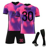 2021/22 PSG Away Youth Sportswear MESSI NO.30 Football Jersey Set