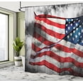 thumbnail image 5 of Ambesonne American Flag Shower Curtain, Banner in Sky, 69"Wx75"L, Grey Red Blue, 5 of 5