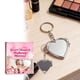 thumbnail image 5 of CaiYueKe Double Sided Folding Makeup Mirror Portable Travel Vanity Mirror Compact Heart Shaped Mirror with Magnifying Cosmetic Mirror for Purse Toiletry Bag Cute Glitter Heart Mirror for Women Ladies, 5 of 8