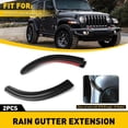 thumbnail image 3 of For Jeep Wrangler JK 2007-2018 Accessories Car ABS Water Rain Gutter Extension` Q3J6, 3 of 8