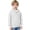 White, variant on HBGVBA Boys Quarter Zip Hoodie,Solid Color Waffle Knit Hooded Pullover Sweatshirt Long Sleeve Relaxed Warm Top Fall Winter Youth Daily Casual Outfits