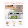 thumbnail image 6 of Vegetable Chopper Mandoline Slicer, 8 Blades Food Cutter for Kitchen - All-in-1 Veggie Chopper with Container, Stainless Steel Blades, Dicer, Slicer & Julienne, 6 of 7