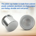 thumbnail image 4 of GSE Games & Sports Expert Jumbo Aluminum Cup Holder, Drop-in Drink Table Cup Carries for Casino Poker Table, Boat, RV Car, Truck (Silver - 10 Pack), 4 of 8