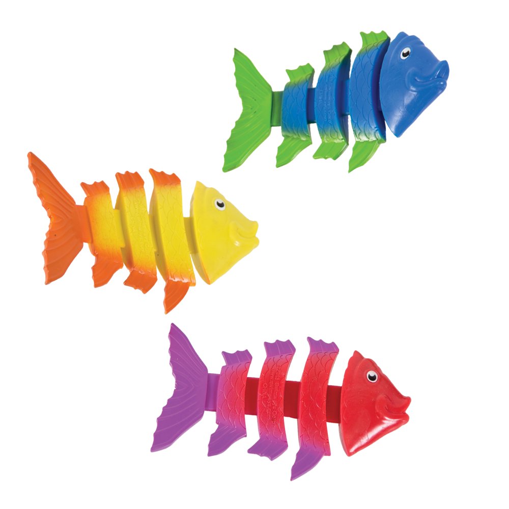 SwimWays Fish Styx Pool Diving Toys Sinking FishShaped Swim Toys Pack of 3