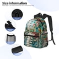 thumbnail image 5 of Lsque Vintage Print Island Skull Classic Casual Backpack - Large Capacity Water-Resistant Backpack for School, Work, Travel, and Outdoor Activities, 5 of 8