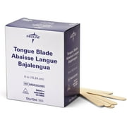 Medline Disposable Tongue Depressors, 6", Non-Sterile