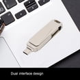 thumbnail image 1 of Disco U Interfaz Dual 128G Unidad Flash USB de Alta Capacidad USB 31 Compatibilidad con Múltiples Dispositivos Tipo-C Almacenamiento de Datos Giratorio de 360 ​​grados ANGGREK Otros, 1 of 8