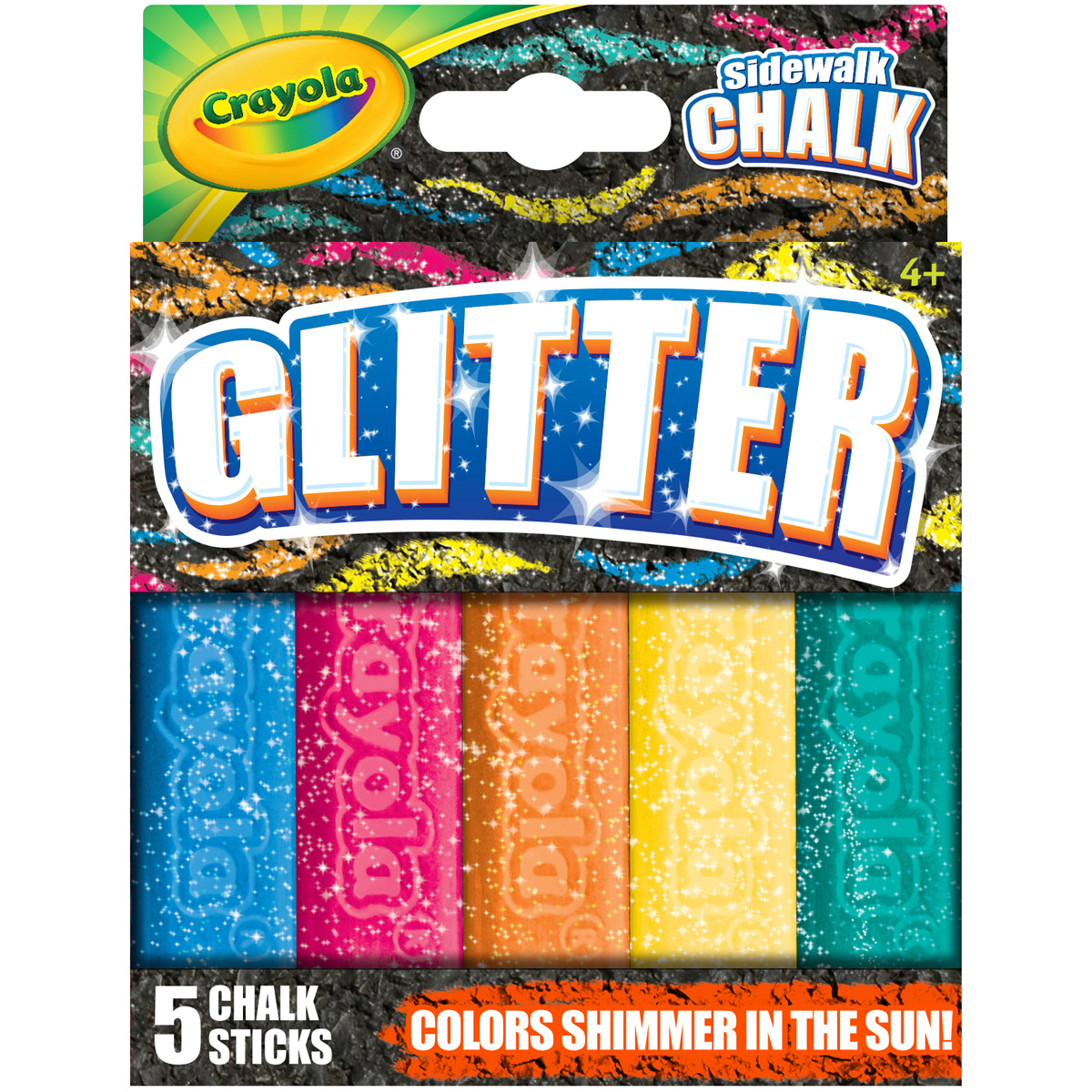 Crayola Special FX Glitter Washalble Sidewalk Chalk, 5 count - image 3 of 3