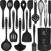 Silicone Cooking Utensils Set - 446°F Heat Resistant Kitchen Utensils,Spatula Sets,Turner Tongs,Spoon,Kitchen Utensil Gadgets Tools Set for Nonstick Cookware,Dishwasher Safe