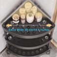 thumbnail image 4 of Étagère d'Angle de Salle de Bain à 5 Niveaux avec Roulettes, Hauteur Réglable, Rangement Sans Perçage, Noir, 4 of 9