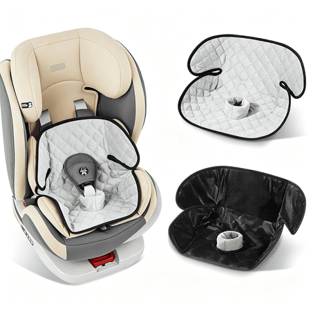 RIONIMA 2Pcs Car Potty Training Seat Protector,Waterproof Toddler Car Seat Potty Training Cover,Piddle Pads&Liners for Baby Stroller,Booster&Travel,Non-Slip Pee Protector for Carseat (Grey)