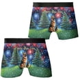 thumbnail image 3 of Happy New Year German Shepherd Family Cheer Winter Midnight Firework All Over Print Boxer Briefs Underwear for Men Dad Alsatian Dog Lover Gifts - 02025, 3 of 6