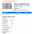 thumbnail image 2 of Radiator 1 - Compatible with 1998 - 1999 BMW 323i Base 2.5L 6-Cylinder, 2 of 2