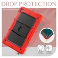 thumbnail image 7 of FJLBDE Case for iPad 6th / 5th Gen (2018 2017) / iPad Air 2 / iPad Pro 9.7 inch, Rugged Shockproof Tablet Cases Cover with Kickstand Shoulder Strap, Red, 7 of 7