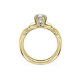 thumbnail image 2 of 1.15 Ct Brilliant Asscher Cut Natural Diamond Accents Elegant Ring for Women Solid 18K Yellow Gold Size 6, 2 of 8