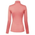 thumbnail image 4 of MixMatchy Women's Long Sleeve Turtleneck Lightweight Pullover Slim Fit Top, 4 of 4